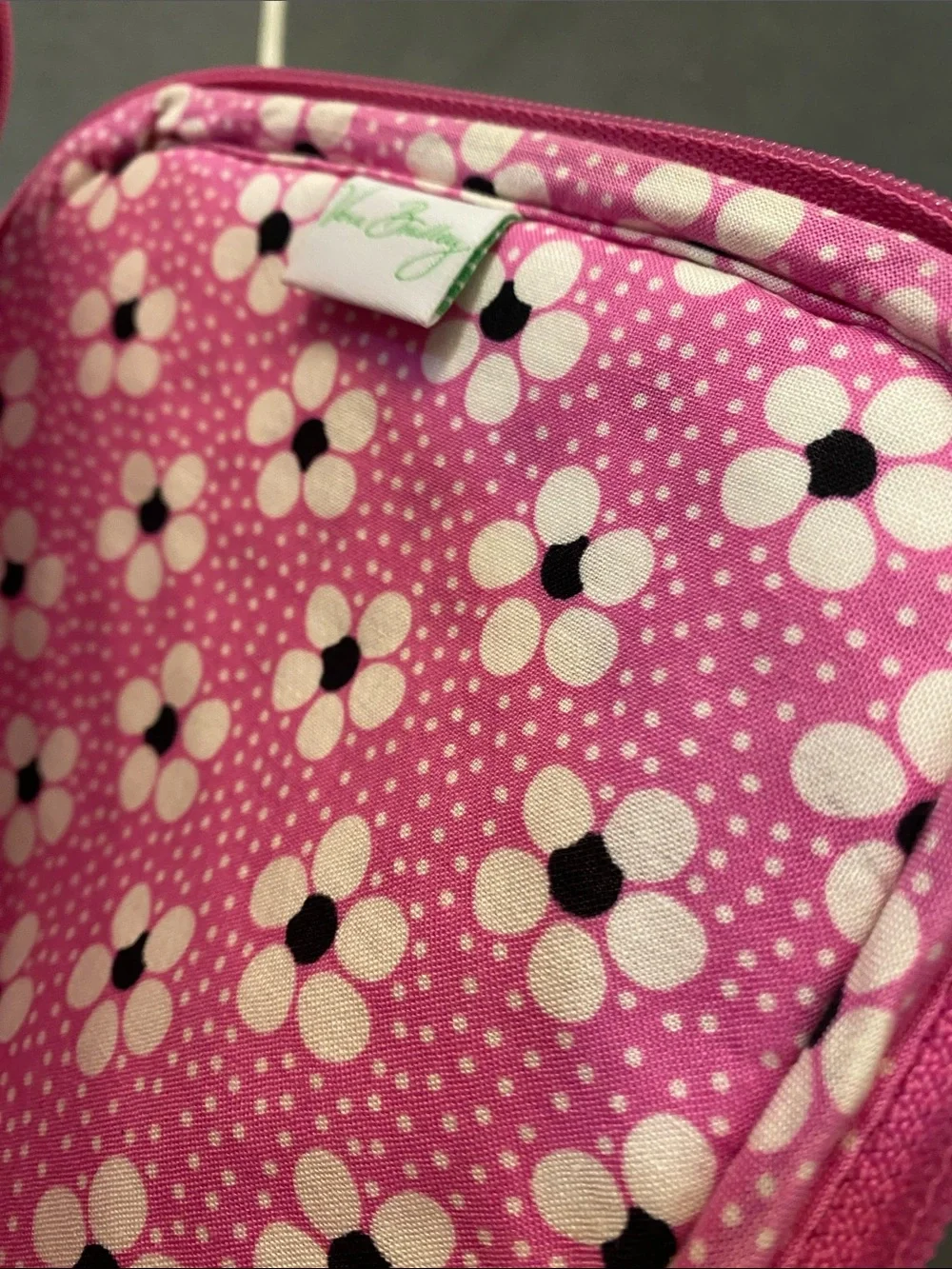 Vera Bradley Quilted Pink Floral Zipper Pouch